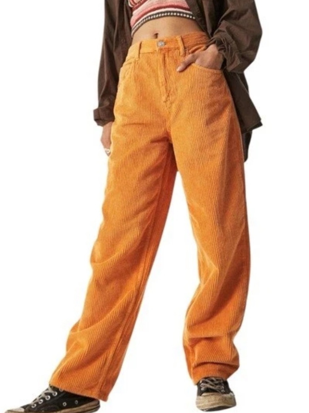 BDG Urban Outfitters | High Rise Baggy Dark Mustard Corduroy Pants Size 25